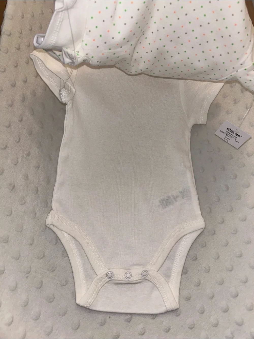 Little Me Baby Bodysuit 3-Pack with Giraffe Embroidery